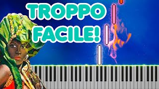 FACCETTA NERA TROPPO FACILE PIANO TUTORIAL  SPARTITO GRATIS [upl. by Duleba618]