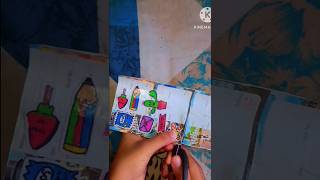 Homemade stickers making idea 💡 sticker views diycraftersakshi [upl. by Atsuj]