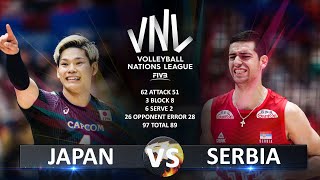 Japan vs Serbia  Mens VNL 2023 [upl. by Neyugn]