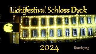 Schloss Dyck Lichtfestival 2024 4 K [upl. by Nnaeinahpets645]