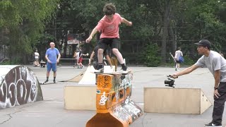 11 YEAR OLD UP AND COMING NYC SKATER ARI MISURELLI [upl. by Nosahc]