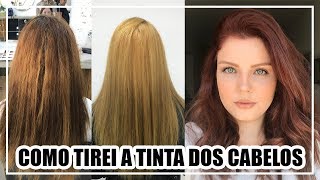 COMO TIRAR TINTA DO CABELO [upl. by Aivatra561]