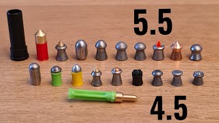 45 amp 55 Air Rifle Pellet Penetration Test [upl. by Kubetz]