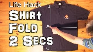 How to Fold a Shirt in Under 2 Seconds [upl. by Chadbourne]