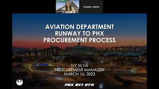 Aviation Business Summit 2023 Runway to PHX Procurement Process Part 2 [upl. by Banebrudge]