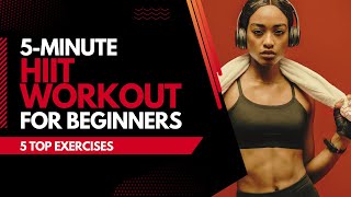 5MINUTE HIIT WORKOUT FOR BEGINNERS [upl. by Nora513]