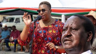 AISHA JUMWA IS BACK to ODM Listen what she told Raila at ODM Gladys Wanga Thanksgiving in Homa Bay [upl. by Leirbma]