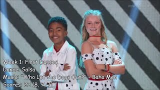 Miles Brown  Dancing With The Stars Juniors Performances [upl. by Adim]