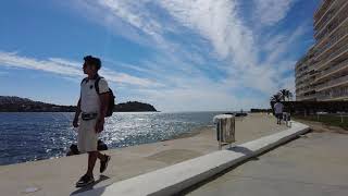 A Scenic Stroll Along Santa Ponsas Beachside beachwalk travel mallorca walkingvideo [upl. by Aynnat]