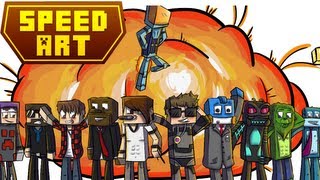 Minecraft SpeedArt  TeamCrafted ft New Members [upl. by March]