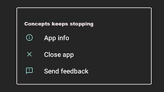 How To Fix Concepts App Keeps Stopping Error in Android system [upl. by Drawyah]