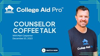 Counselor Coffee Talk 122023 [upl. by Aitahs]