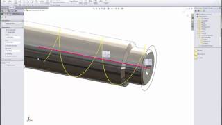 4  Modeling 3D Helical Threads in SolidWorks [upl. by Rubio]