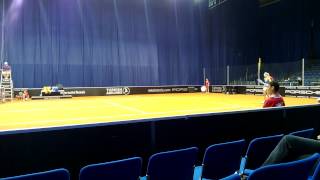 Maryna Zanevska vs Bethanie MattelSands service  return game  Porsche Tennis Grand Prix 2013 [upl. by Hsreh]