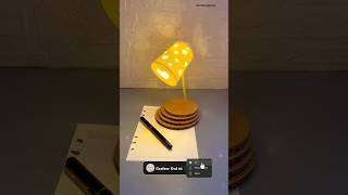 Cute self made lamp with disposable glass  diy study lamp  shorts trending diy youtube [upl. by Llennoc]