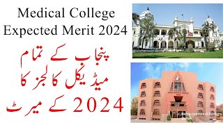 mdcat merit in punjab medical collleges merit 2024  medical college admission 2024 [upl. by Millhon]