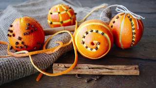 Pomanders with orange and cloves  how to make [upl. by Kcinnay]