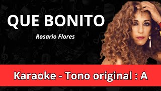 QUE BONITO  Rosario Flores  Karaoke [upl. by Storz]