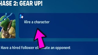 Hire a character  Fortnite TMNT Quests [upl. by Akins]