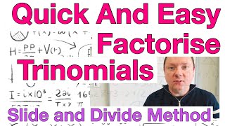 Factorising Trinomials  QUICK alternative method  Slide and Divide  National 5 Maths [upl. by Lezley130]