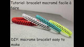 Tutoriel bracelets macramé facile à faire DIY macrame bracelet easy to make [upl. by Eivod109]