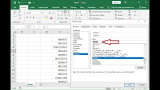 How to Add Zero 00 Before Numbers in MS Excel [upl. by Annat]