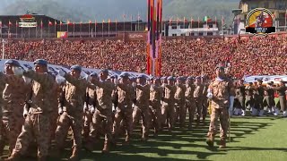 Grand Parade by Armed forces of Bhutan  116th National Day of Bhutan  King of Bhutan  2023 [upl. by Bullis]