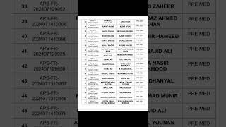 Aps fort road medical merit list class 11 Girls 2024 viralshort meritlist2024 meritlists viral [upl. by Latsirc]