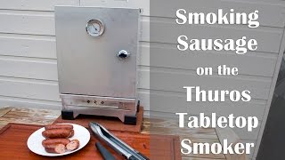 Smoking Sausages in the THÜROS Tabletop Smoker  Barbechoo TV [upl. by Weirick]