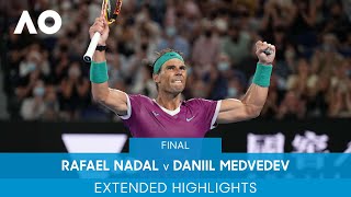 Rafael Nadal v Daniil Medvedev Extended Highlights Final  Australian Open 2022 [upl. by Yelyr]