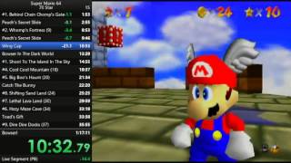 Super Mario 64 Speedrun in 11254 70 Stars [upl. by Vern]