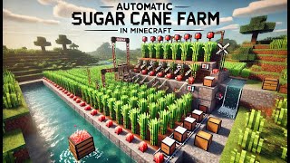 Automatic Sugar CANE Farm in Minecraft 2024 [upl. by Aneekahs15]