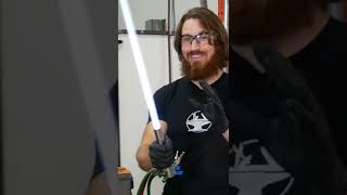 Worlds First ProtoLightsaber  Hacksmith Industries Shorts [upl. by Inan]