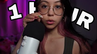 ASMR 1 Hour of Dry Mouth Sounds Sksk Tongue Clicking amp More Looped [upl. by Latsyrhk]