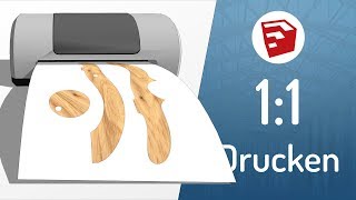 SketchUp  Drucken im MaÃŸstab 11 als Schablone  Tutorial [upl. by Joacimah]