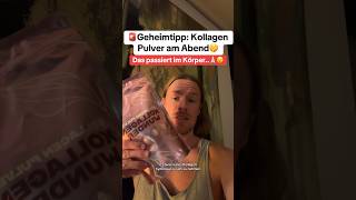 Kollagen am Abend für besseren Schlaf😴✔️ supplements nahrungsergänzungsmittel gesundheitstipps [upl. by Adnawed]