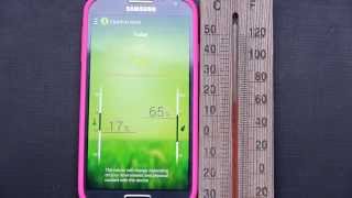 App Thermometer no internet Android SHealth Samsung Galaxy S4 temperature and humidity sensor [upl. by Sethi659]