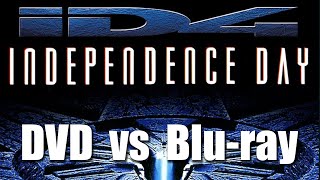 Bluray vs Upscaled DVD vs DVD Split Screen Comparison Independence Day [upl. by Llenram]