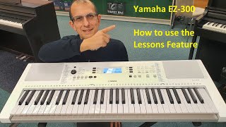 Yamaha PSREZ300 Keyboard  How to use the Lessons Feature  Rimmers Music [upl. by Ariek]