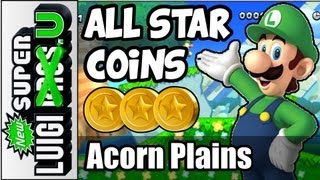 New Super Luigi U 100 Guide  All Star Coins in Acorn Plains Wii U Gameplay Guide [upl. by Macilroy]