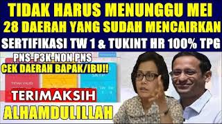 🔴PENCAIRAN SERTIFIKASI TW 1 2024 DAN TUKIN THR 100 TPG CEK DAERAH YANG SUDAH MEREALISASIKANNYA [upl. by Car]