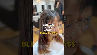 Two Tone Block Colour hairdresser hairtransformation [upl. by Etka]