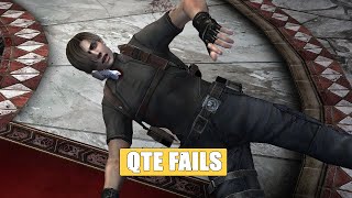 Resident Evil 4 QTE FAILS Compilation 4K 60FPS All Quick Time Events in RE4 [upl. by Elyad]