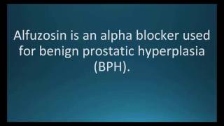 How to pronounce alfuzosin Uroxatral Memorizing Pharmacology Flashcard [upl. by Lyford]