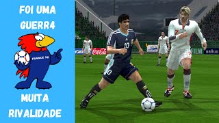 ⚽️GAMEPLAY PES 6 PC  SEMPRE RIVAIS INGLATERRA x ARGENTINA COPA DO MUNDO 1998 🎮 BZERO 60 FPS [upl. by Tiebold245]