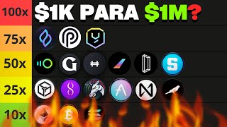 🔥 10 CRIPTOMOEDAS COM POTENCIAL DE 1001000X ATÉ 2025 TIERLIST MILIONÁRIA [upl. by Kelleher]