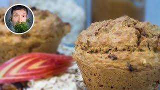 Gesunde Muffins selber machen mit Apfel amp Rosinen Ohne Zucker  Vegane Rezepte [upl. by Aiuqes]