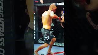 UFC GAME barboza vs mcgregor left uppercut shorts [upl. by Acirej]