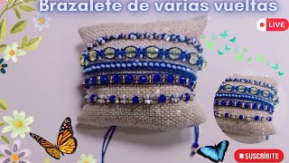 Cómo hacer brazalete de varias vueltas super fácil [upl. by Alorac]