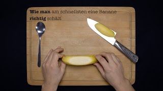 wie man richtig SCHNELL EINE BANANE SCHÄLT Lifehack [upl. by Gambrell552]